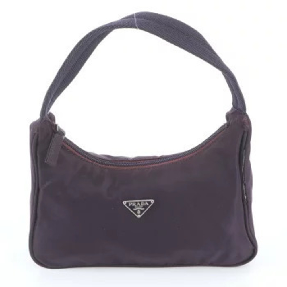 Prada Tessuto Triangle 2Way Shoulder Bag Purple